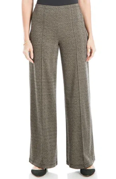 Max Studio Herringbone Wide Leg Pants In Black/camel Herringbone