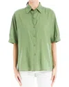 Max Studio High-low Oversized Linen-blend Shirt