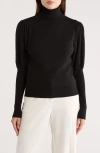 Max Studio Juliet Sleeve Turtleneck Sweater In Black