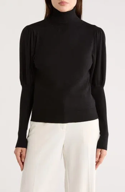 Max Studio Juliet Sleeve Turtleneck Sweater In Black
