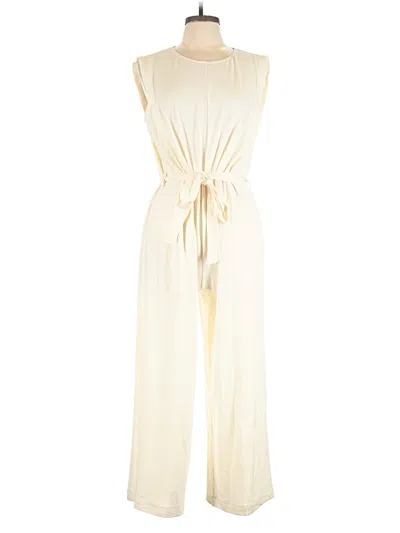 Pre-owned Max Studio Jumpsuit In Ivory