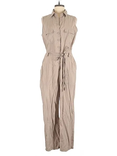 Pre-owned Max Studio Jumpsuit In Tan