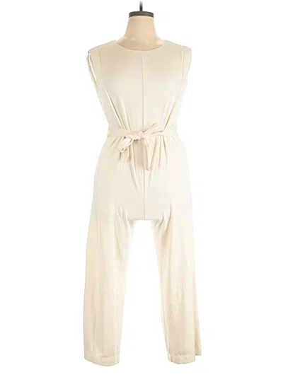 Pre-owned Max Studio Jumpsuit In White