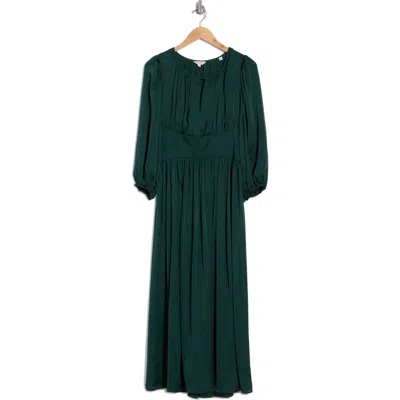 Max Studio Keyhole Balloon Sleeve Maxi Dress In Green