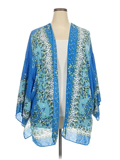 Pre-owned Max Studio Kimono In Blue