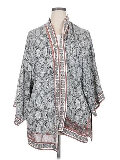 Pre-owned Max Studio Kimono In Gray