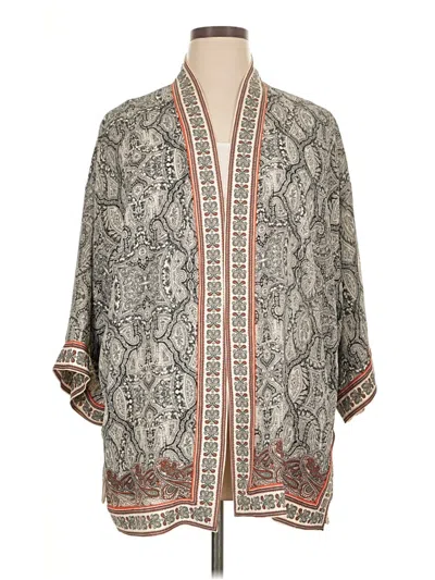 Pre-owned Max Studio Kimono In Gray