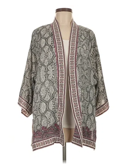Pre-owned Max Studio Kimono In Gray