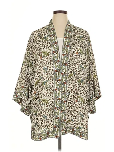 Pre-owned Max Studio Kimono In Green