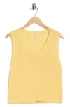 Max Studio Knit Shell Top In Yellow