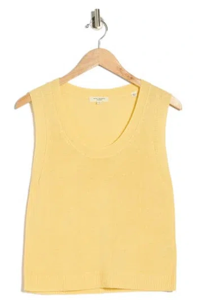 Max Studio Knit Shell Top In Yellow