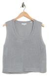 Max Studio Knit Shell Top In Gray