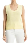 Max Studio Knit Shell Top In Yellow