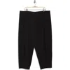 Max Studio Knit Twill Crop Barrel Leg Pants In Black