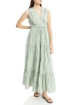 Max Studio Knotted Waist Maxi Dress