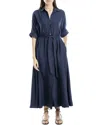 Max Studio Large Roll Sleeve Belted Dress