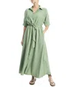 Max Studio Large Roll Sleeve Belted Dress
