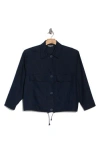 Max Studio Linen & Cotton Twill Utility Jacket