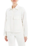Max Studio Linen & Cotton Utility Jacket In White