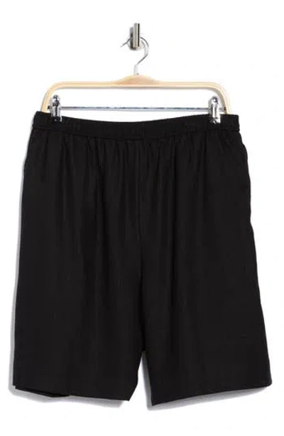 Max Studio Linen Blend Bermuda Shorts In Black