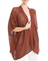 Max Studio Open Weave Cardigan In Brown