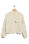 Max Studio Linen Blend Jacket In Brown