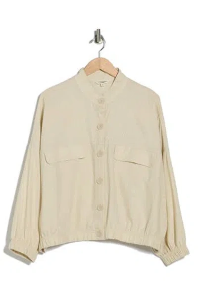 Max Studio Linen Blend Jacket In Multi
