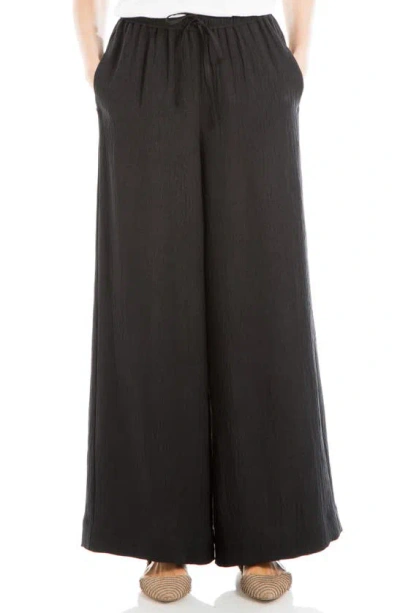 Max Studio Linen Blend Pants In Blck5545-black
