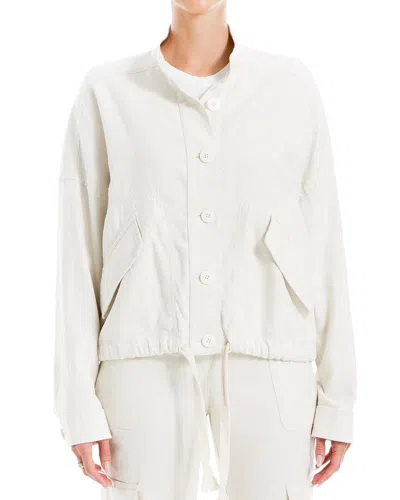 Max Studio Linen-blend Short Jacket In White