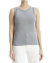 Max Studio Linen-blend Sweater Top In Grey