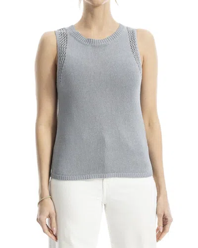 Max Studio Linen-blend Sweater Top In Grey