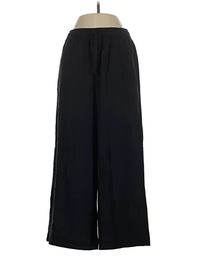 Pre-owned Max Studio Linen Pants In Black