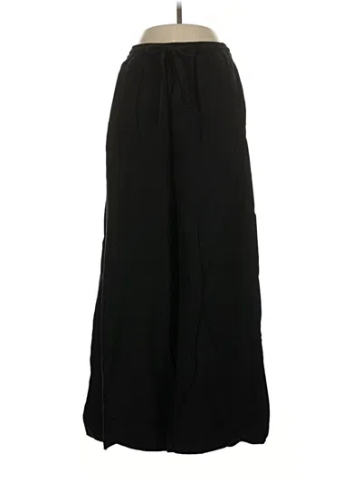 Pre-owned Max Studio Linen Pants In Black
