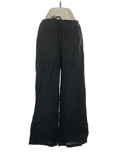 Pre-owned Max Studio Linen Pants In Black
