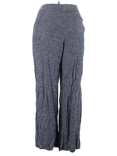 Pre-owned Max Studio Linen Pants In Blue