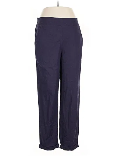 Pre-owned Max Studio Linen Pants In Blue