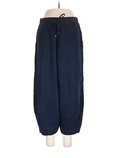 Pre-owned Max Studio Linen Pants In Blue
