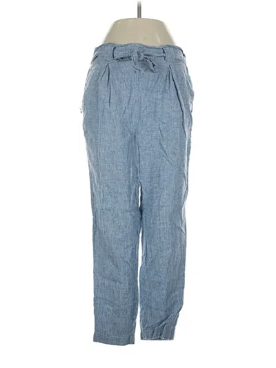 Pre-owned Max Studio Linen Pants In Blue