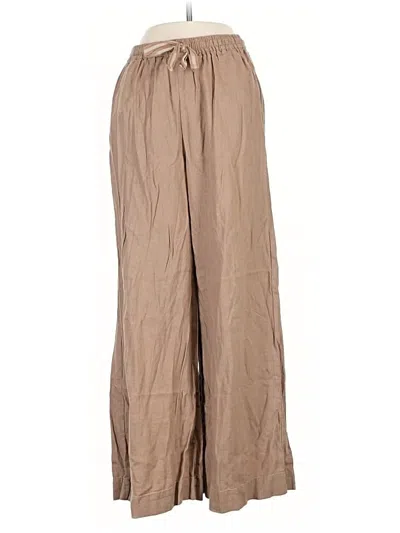 Pre-owned Max Studio Linen Pants In Brown