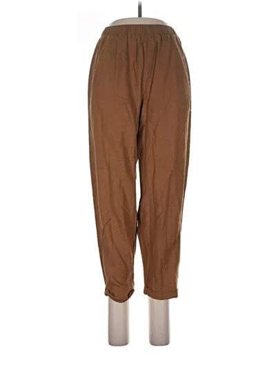 Pre-owned Max Studio Linen Pants In Brown