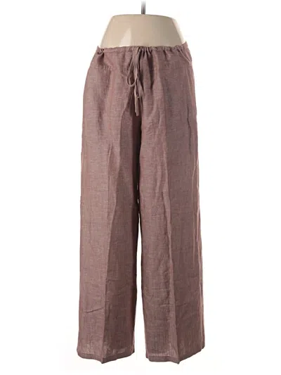 Pre-owned Max Studio Linen Pants In Brown