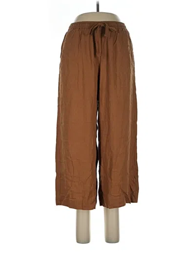 Pre-owned Max Studio Linen Pants In Brown