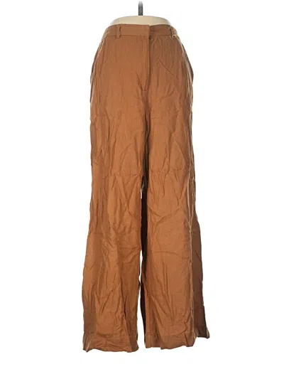 Pre-owned Max Studio Linen Pants In Brown