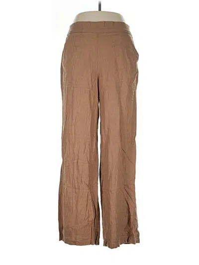 Pre-owned Max Studio Linen Pants In Brown