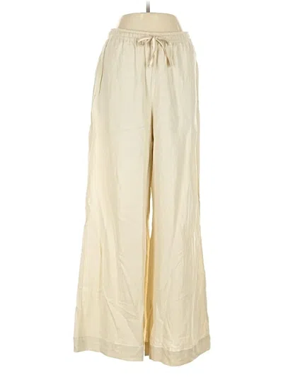 Pre-owned Max Studio Linen Pants In Gold