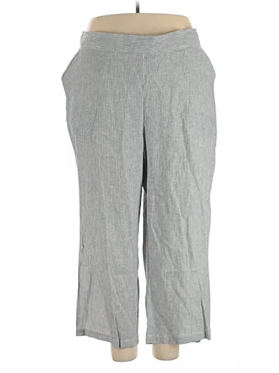 Pre-owned Max Studio Linen Pants In Gray