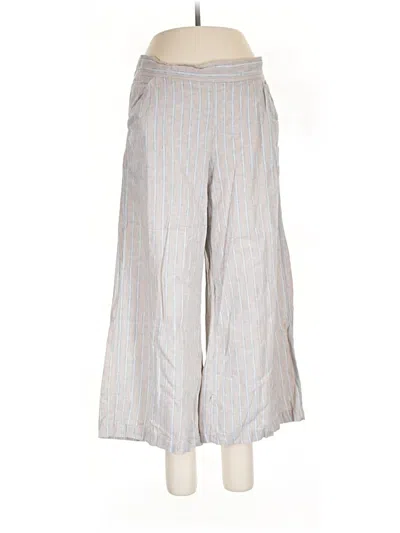 Pre-owned Max Studio Linen Pants In Gray