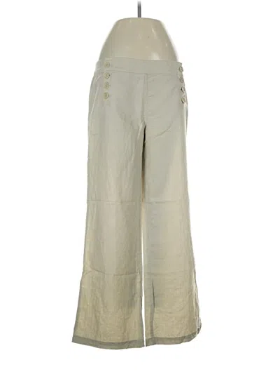 Pre-owned Max Studio Linen Pants In Green