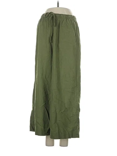 Pre-owned Max Studio Linen Pants In Green