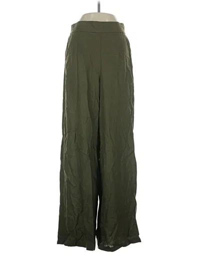 Pre-owned Max Studio Linen Pants In Green
